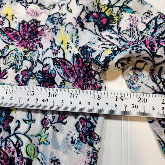 Relativity Medium Long Sleeve Button Up Medium Floral Blouse - Picture 6 of 10